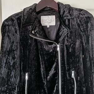 Rachel Roy velvet Moto jacket sz. M